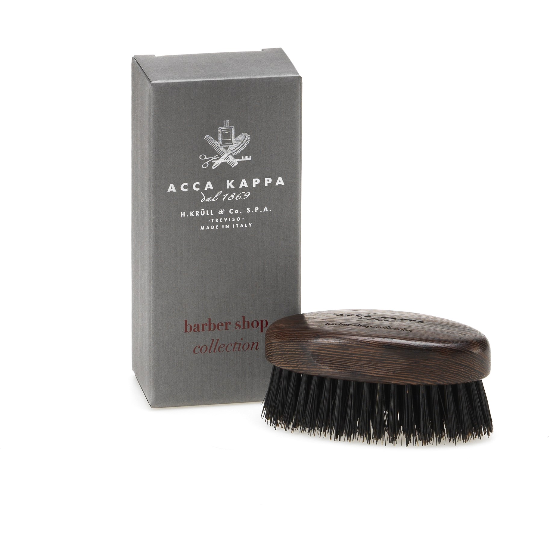 Bilde av Acca Kappa Barbersop Collection Beard Brush Wenge´ Wood Natural Black