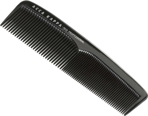 Acca Kappa Professional Fine Coarse Pocket Comb With Pouch – 7012 Black
