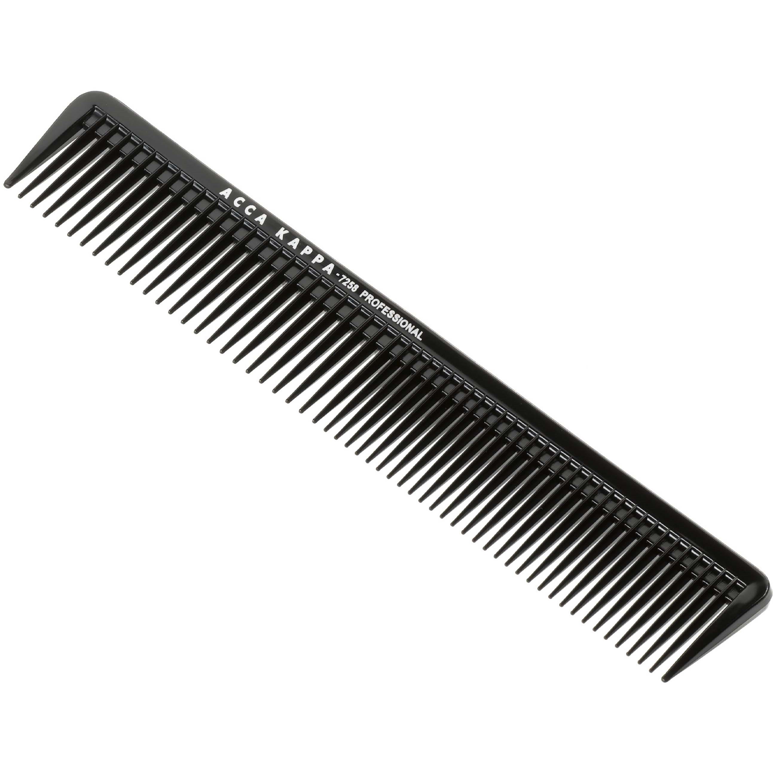 Acca Kappa Professional Fine Coarse Trimmning Comb 7258 Black
