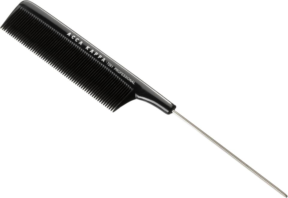 Acca Kappa Professional Pin Tail Comb – 7261 Black
