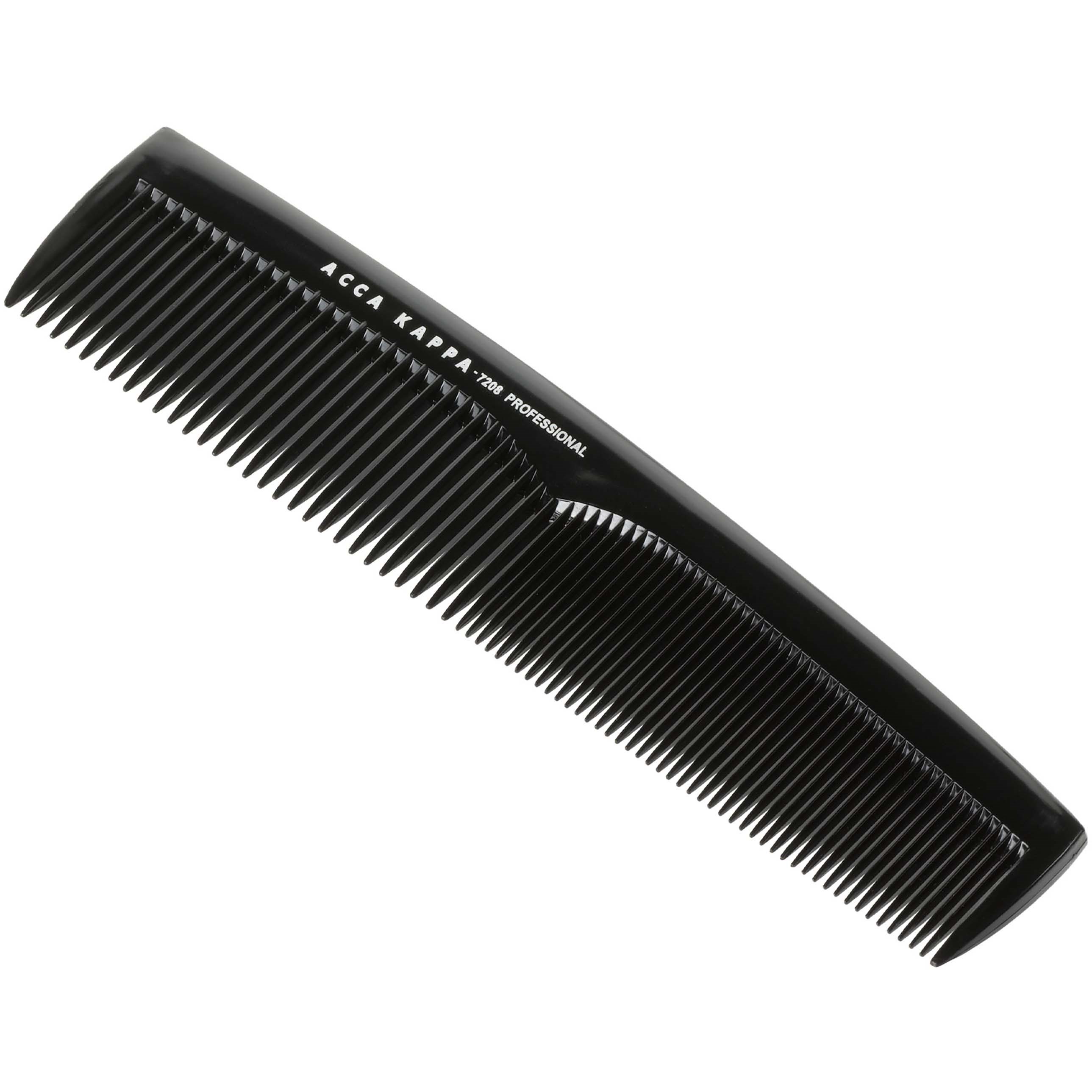 Acca Kappa Professional Styling Fine Coarse Teeth Comb – 7208 Bla