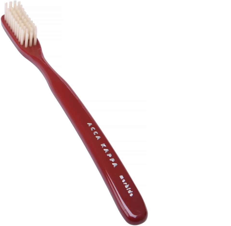 Acca Kappa Tooth Brush Vintage Medium Natural Bristles Red