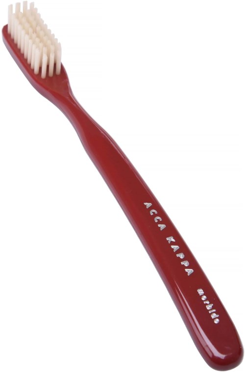 Acca Kappa Tooth Brush Vintage Medium Nylon Bristles Red