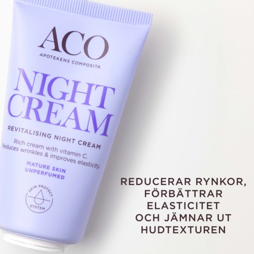 Lavendelfärgad nattkrämstub främjar hudföryngring och elasticitet, minskar rynkor och förbättrar hudens textur.