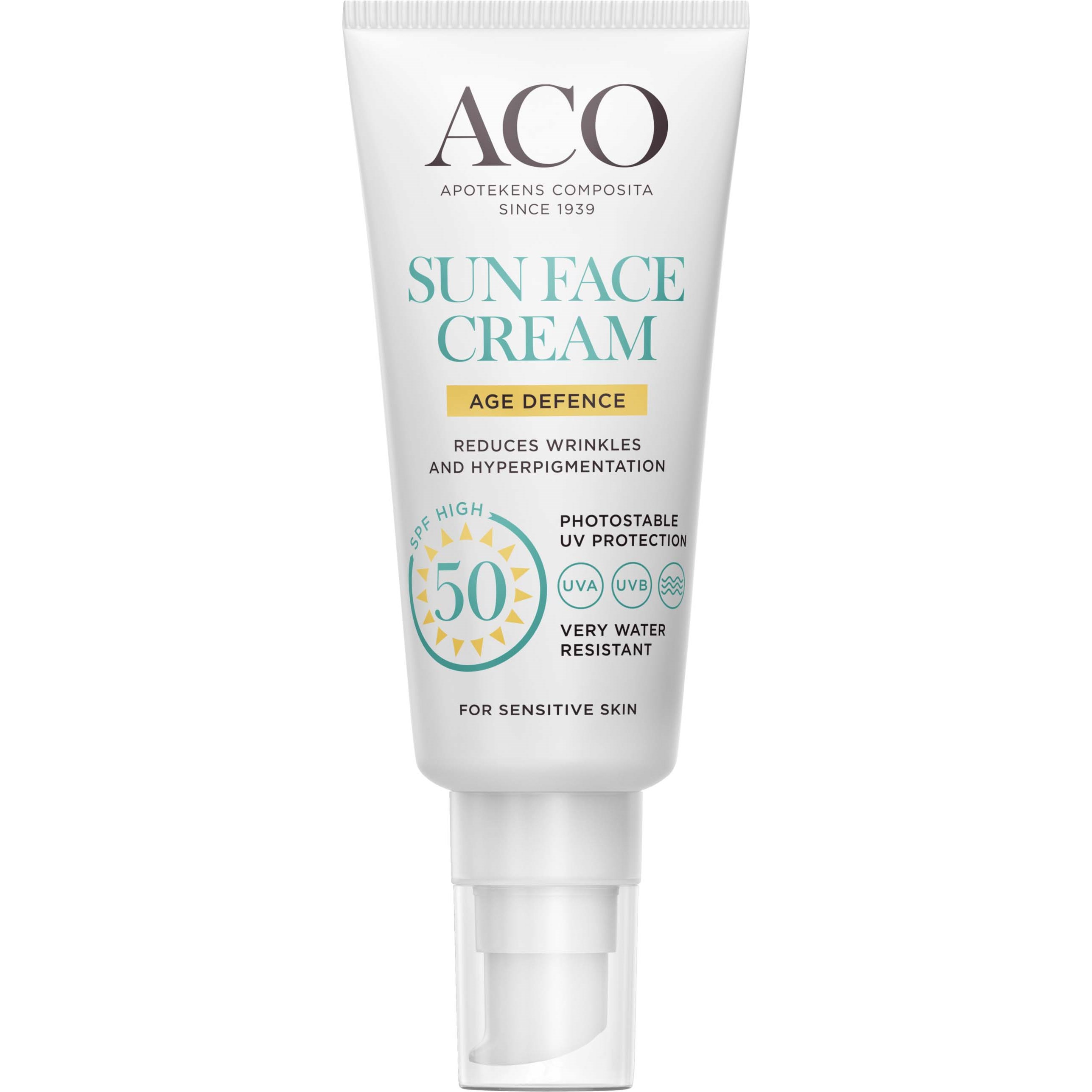 Läs mer om ACO Sun Face Cream Age Defense SPF50 40 ml