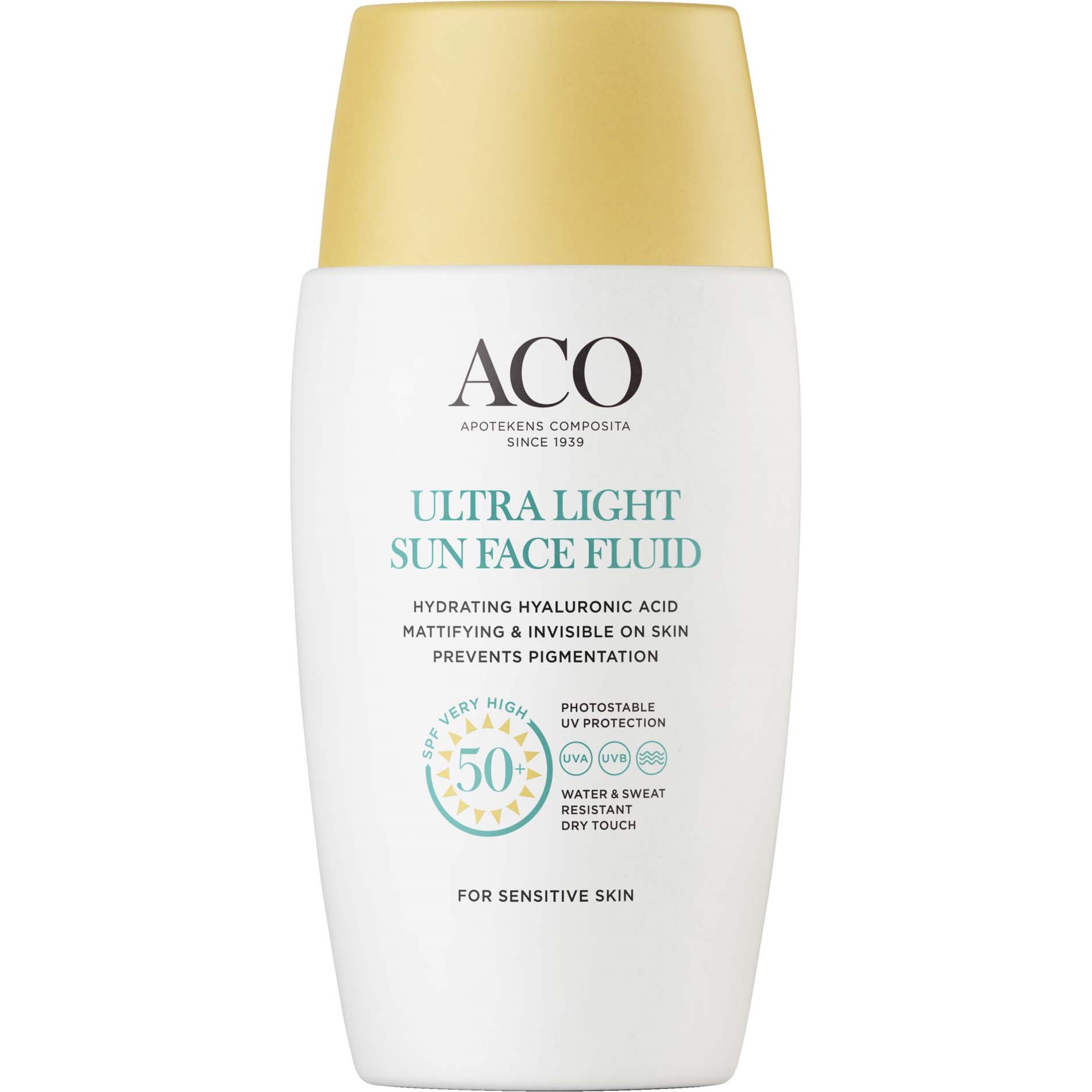 Läs mer om ACO Sun Ultra Light Face Fluid SPF 50+ 40 ml