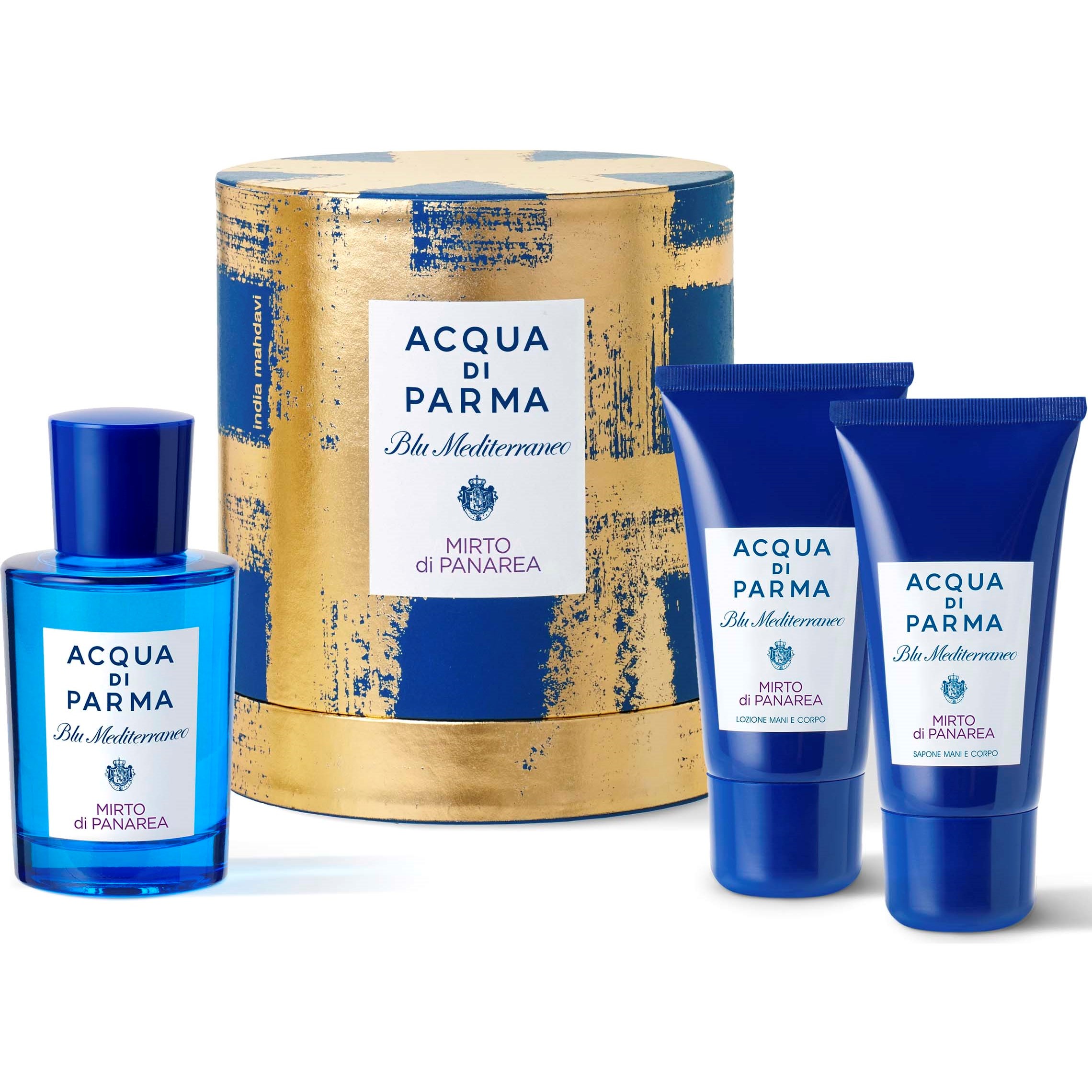 Acqua Di Parma Blu Mediterraneo Mirto di Panarea Gift Set Eau de Toilette 100 ml Hand and Body Wash 75 ml Hand and Body Lotion 75 ml