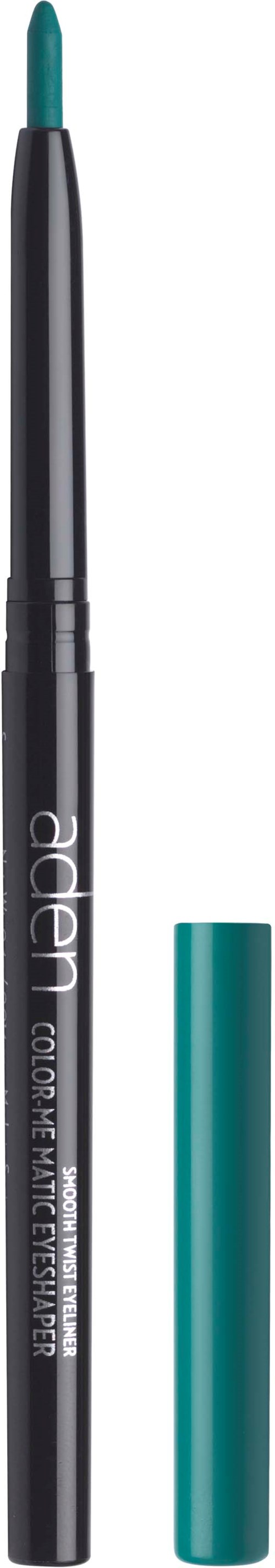Zielony i czarny długopis z nakładką, oznaczony jako "Aden" i "Concealer Highlighter."