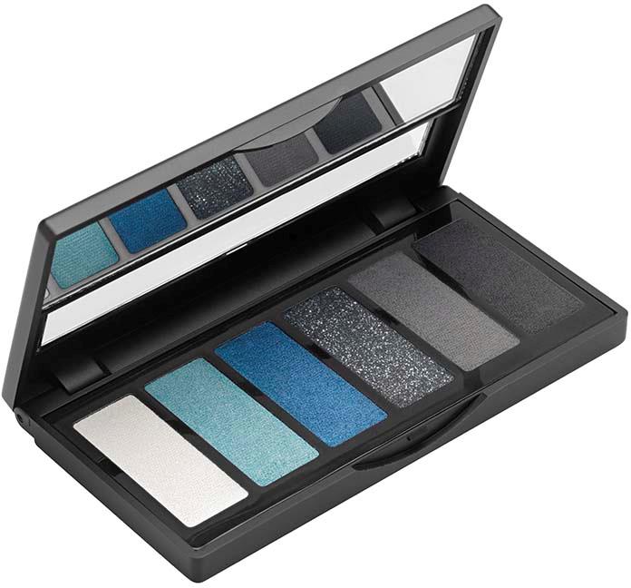 ADEN Eyeshadow Palette (6 shades) Black/Blue 01 5 g