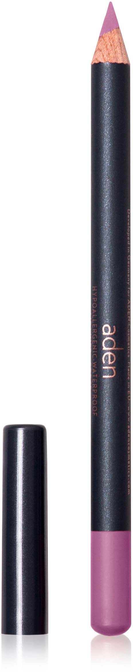 A black pencil with a pink eraser, labeled "adele", standing vertically with its cap nearby.