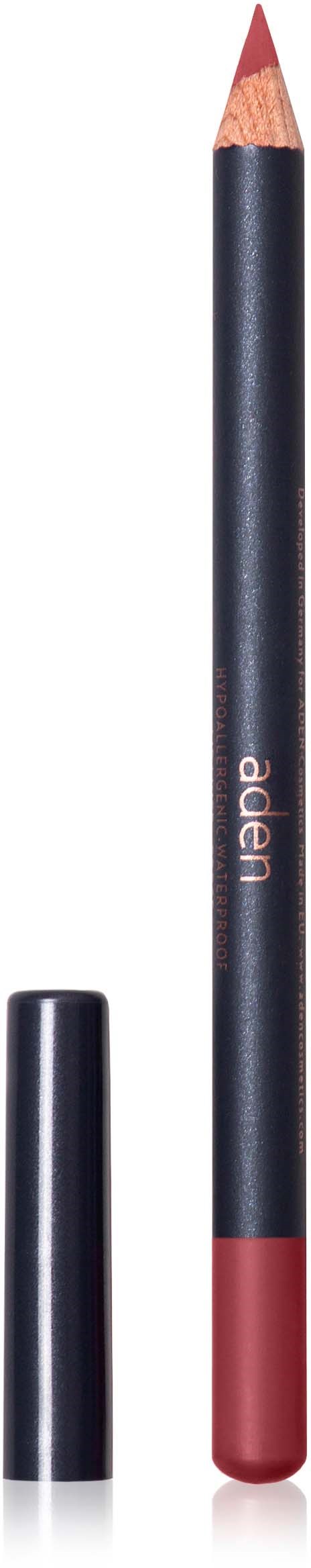 A pencil with a black body and pinkish-red bottom, with its cap off, showing the sharpened tip.