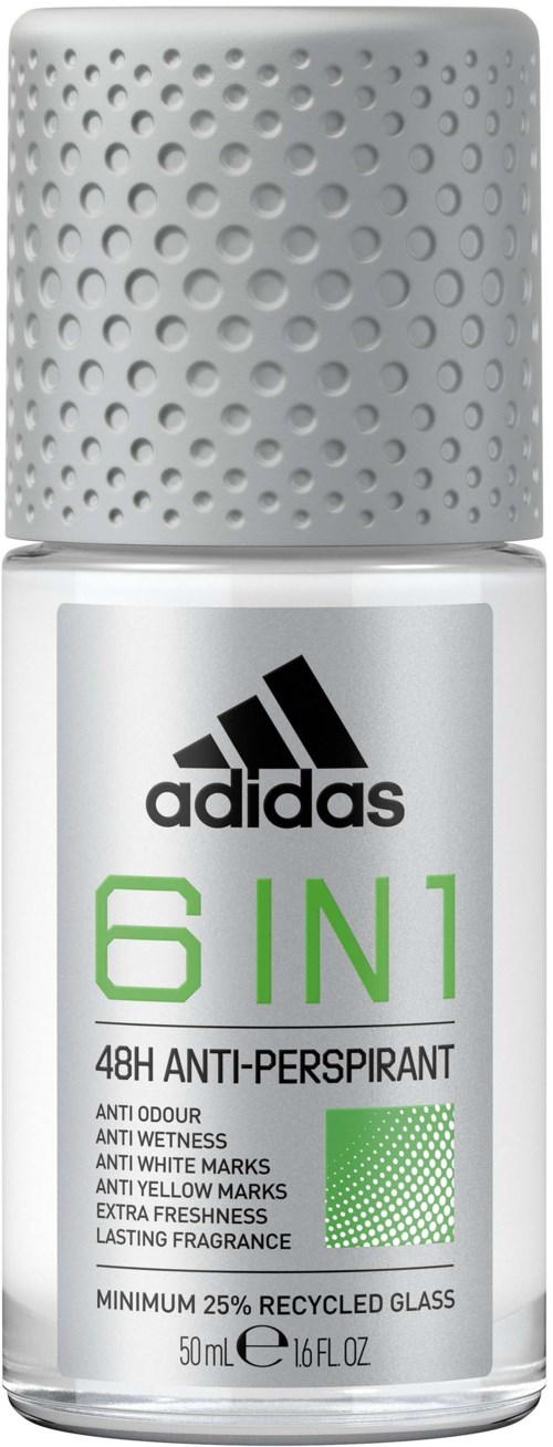 Adidas 6-in-1 6 in Anti-Perspirant 1 Roll On For Men 50 ml