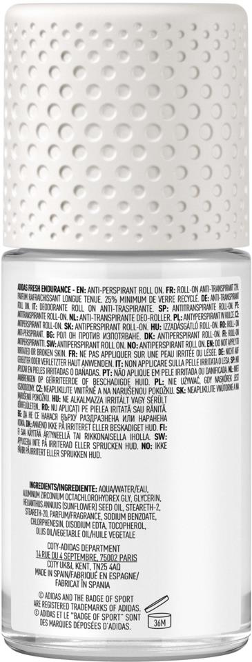 Adidas Fresh Endurance 72H Anti-Perspirant Deo Roll-on 50 ml