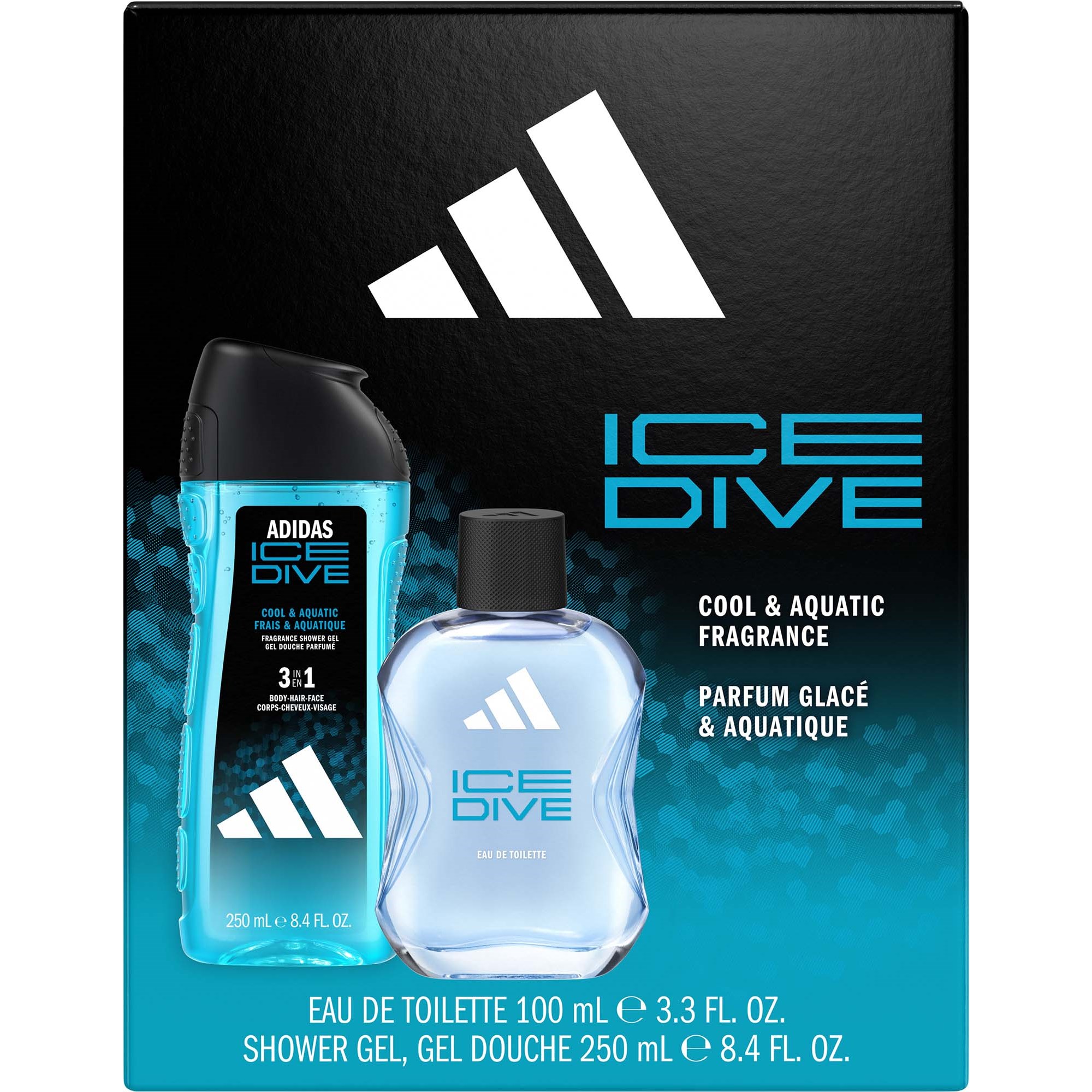 Adidas Gift Set Ice Dive Eau De Toilette 100 ml + Shower Gel 250 ml 0 kpl