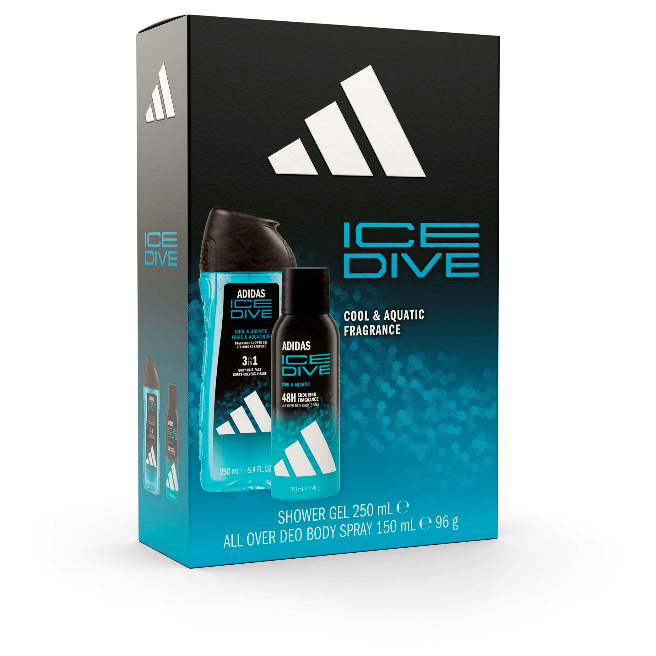 Adidas Gift Set Ice Dive Shower Gel 250 ml + Deo Body Spray 150 ml 0 kpl