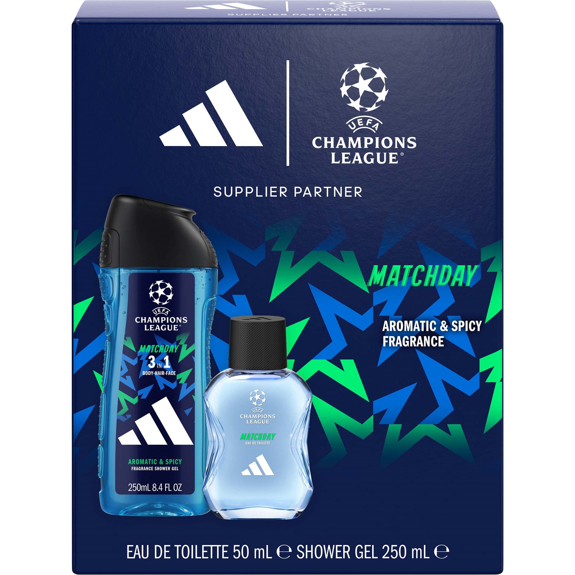 Adidas Gift Set UEFA Match Day Eau De Parfum 50 ml + Shower Gel 250 ml 0 kpl