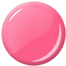 A shiny pink ball with a smooth surface and bright reflections.
