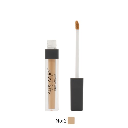 A lip concealer tube with a sponge tip applicator, labeled 'No:2' and a beige color.