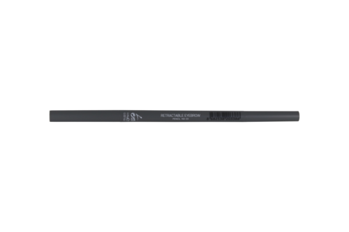 En svartvitt mekanisk penna märkt 'Retractable Eraser' med tunn design.