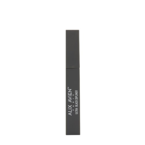 En elegant, svart, rektangulär tub med Alix Avien Ultra Black Eyeliner, med lock.