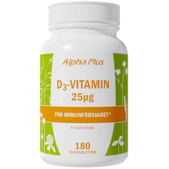 Alpha Plus D3-vitamin 25µg 180 Tabs