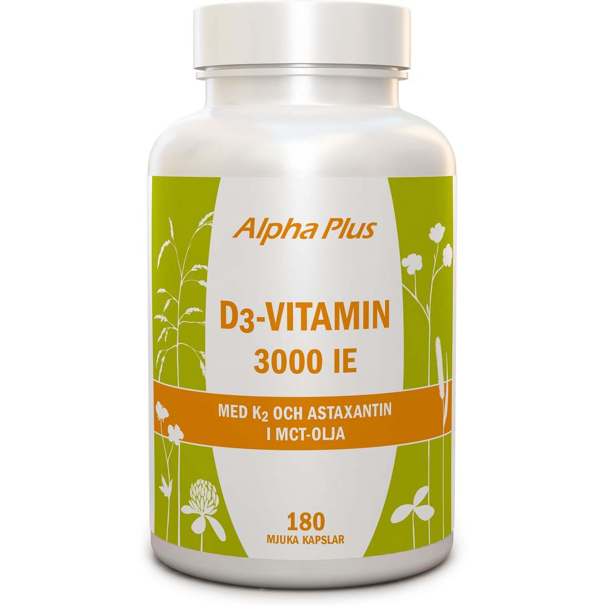 Alpha Plus D3-vitamin 3000 IE + K2 180 st