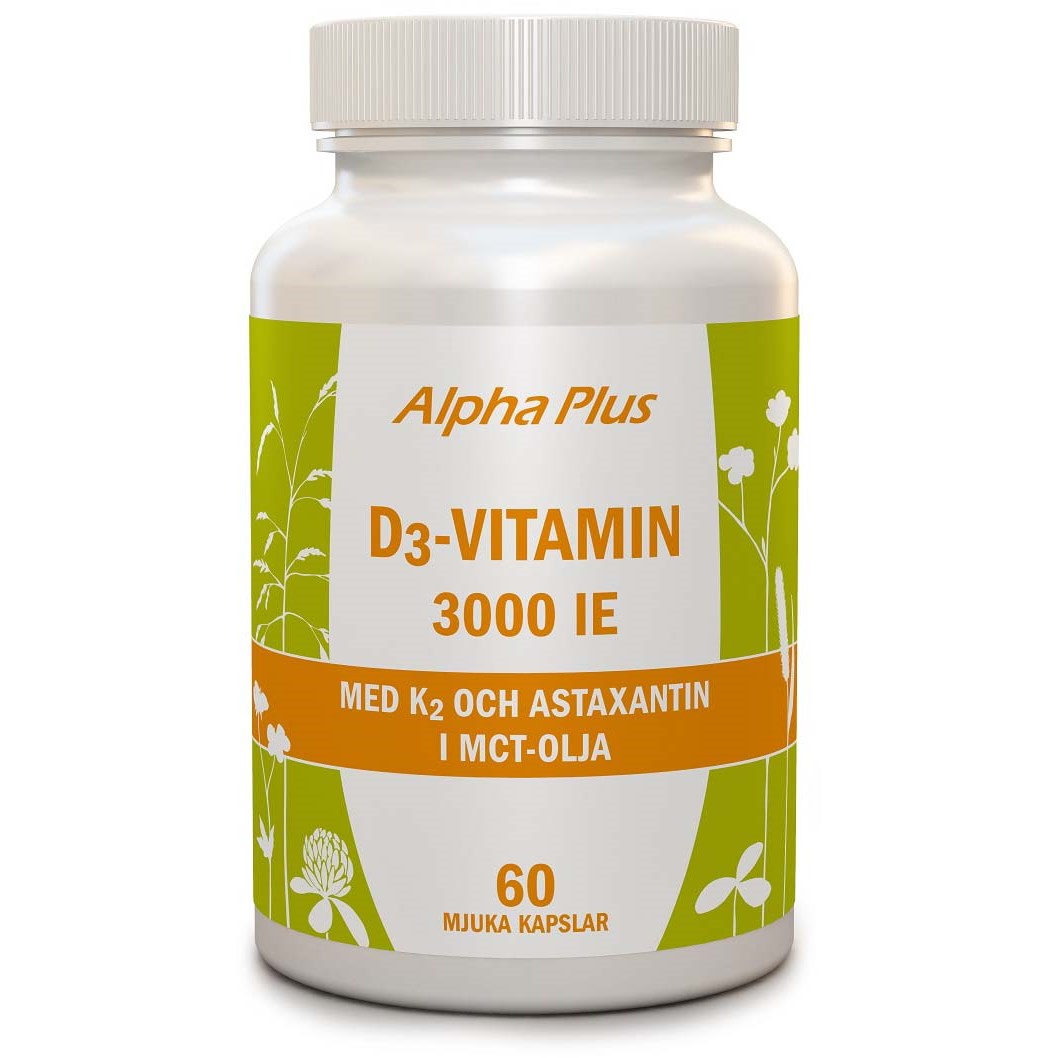 Alpha Plus D3-vitamin 3000 IE + K2 60 st