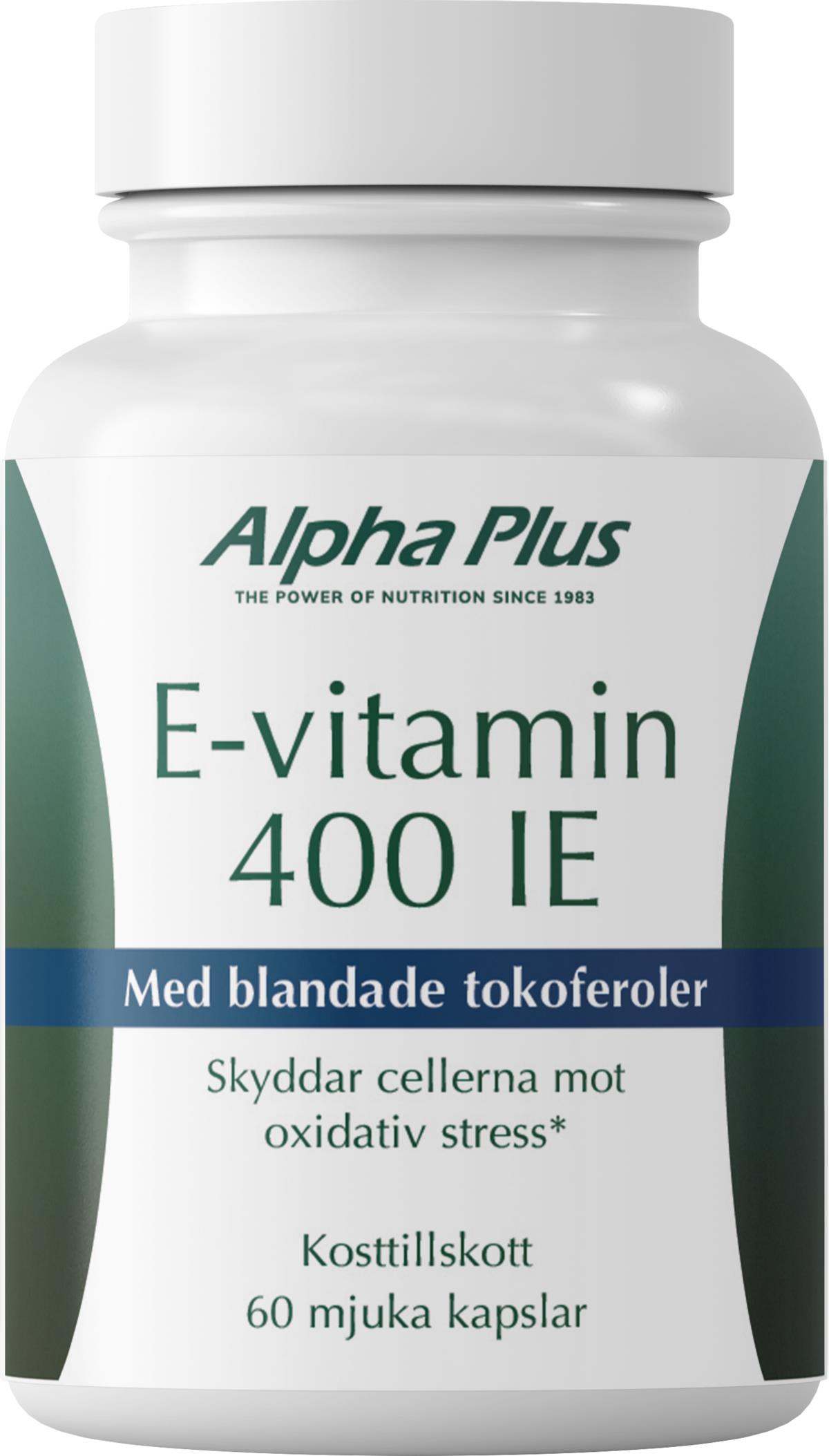 Alpha Plus E-vitamin 400 IE 60 Soft Caps