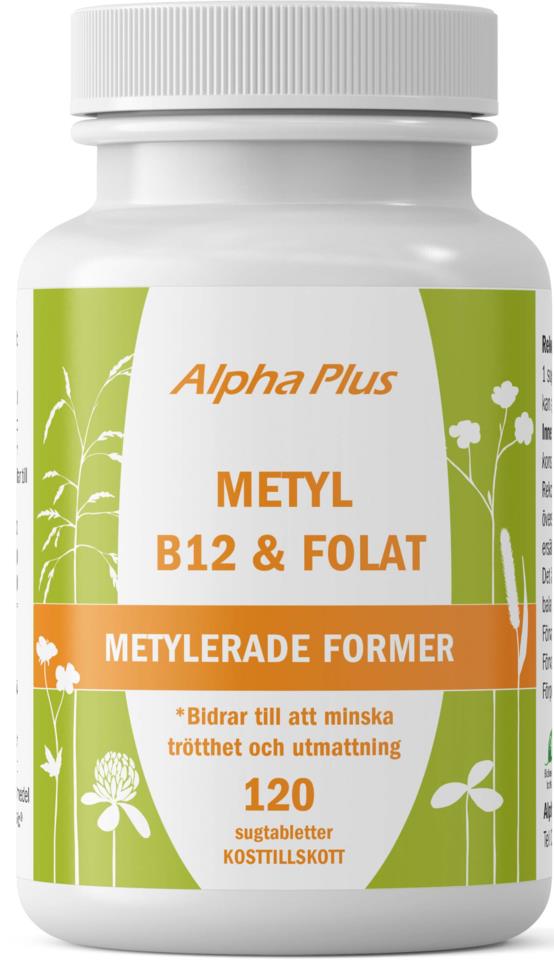 Alpha Plus Metyl B12 & Folat 120 sugtabletter