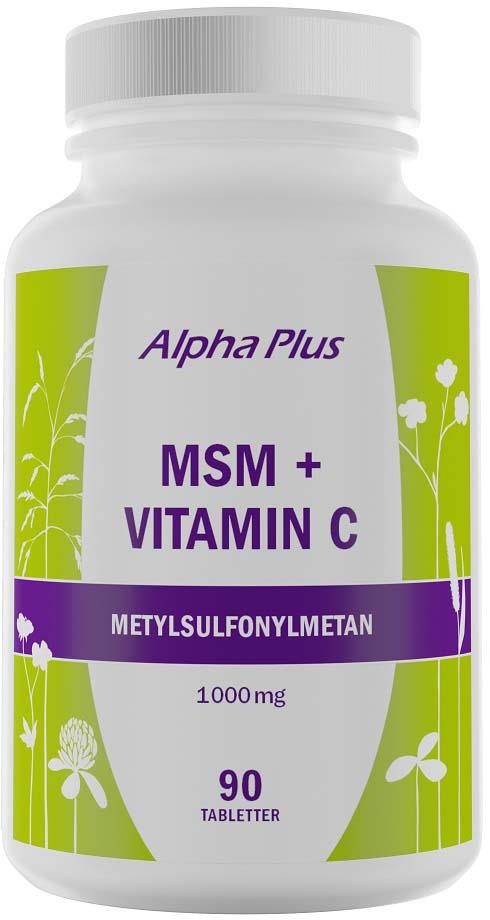 Alpha Plus MSM + Vitamin C 90 Tabs