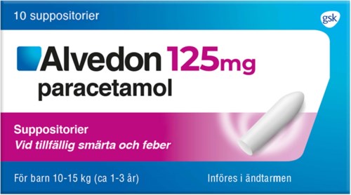 Alvedon Supp 125mg 10 st