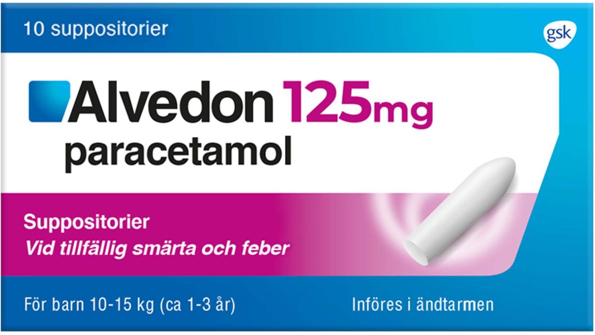 Alvedon Supp 125mg 10 st | lyko.com