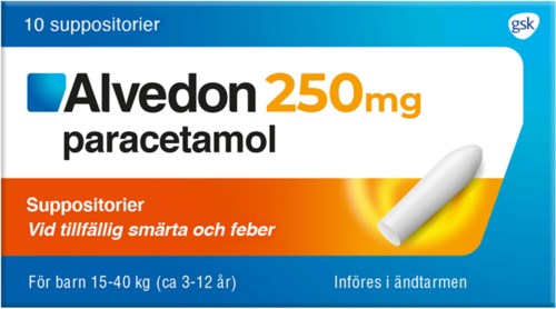 Alvedon Supp 250mg 10 st