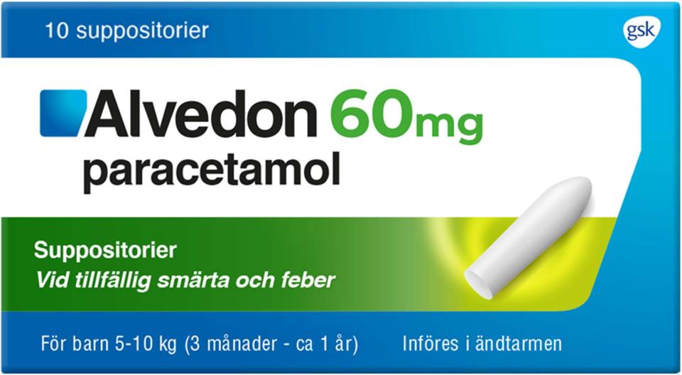 Alvedon Supp 60mg 10 St