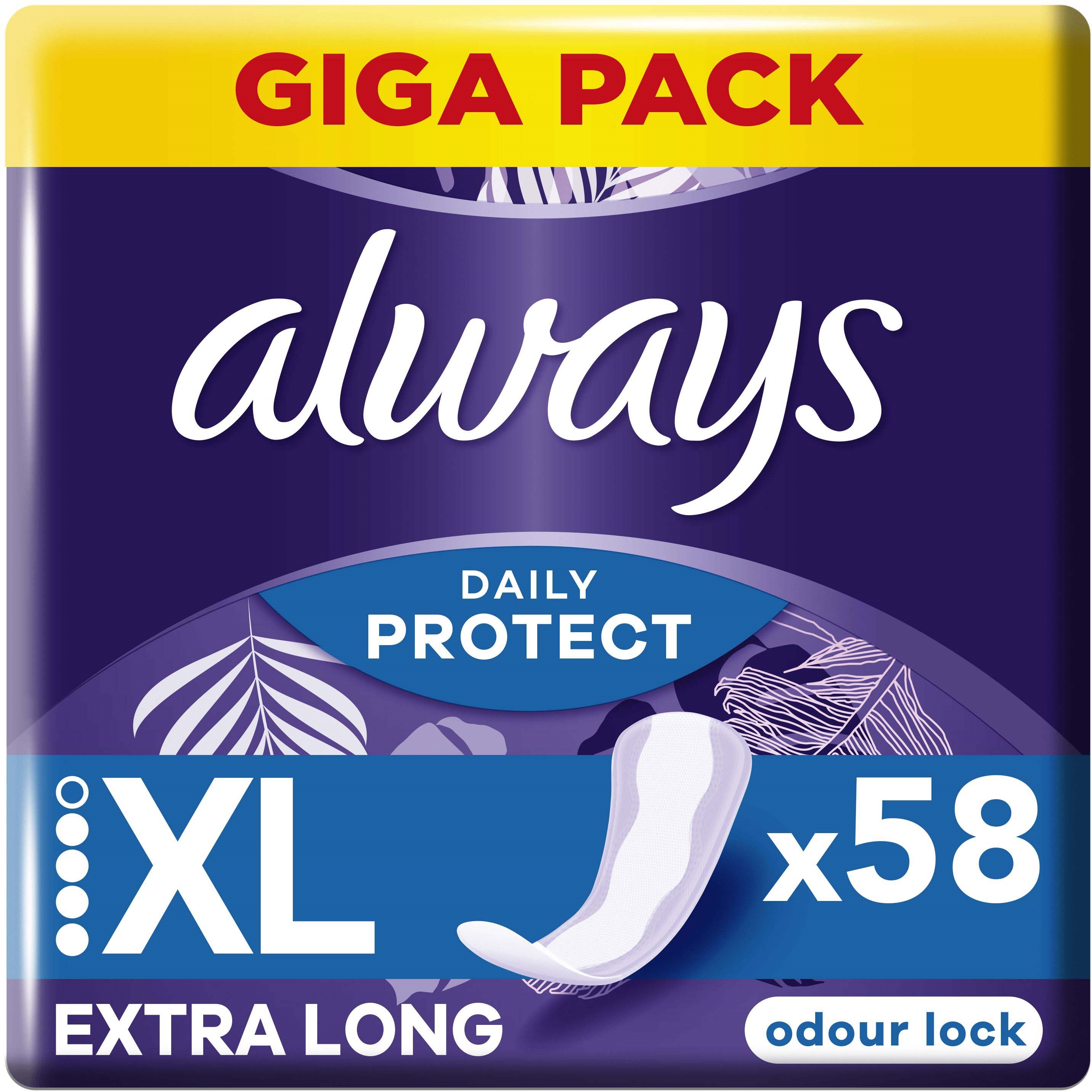 Always Daily Protect Extra Long Odour Lock Panty Liners