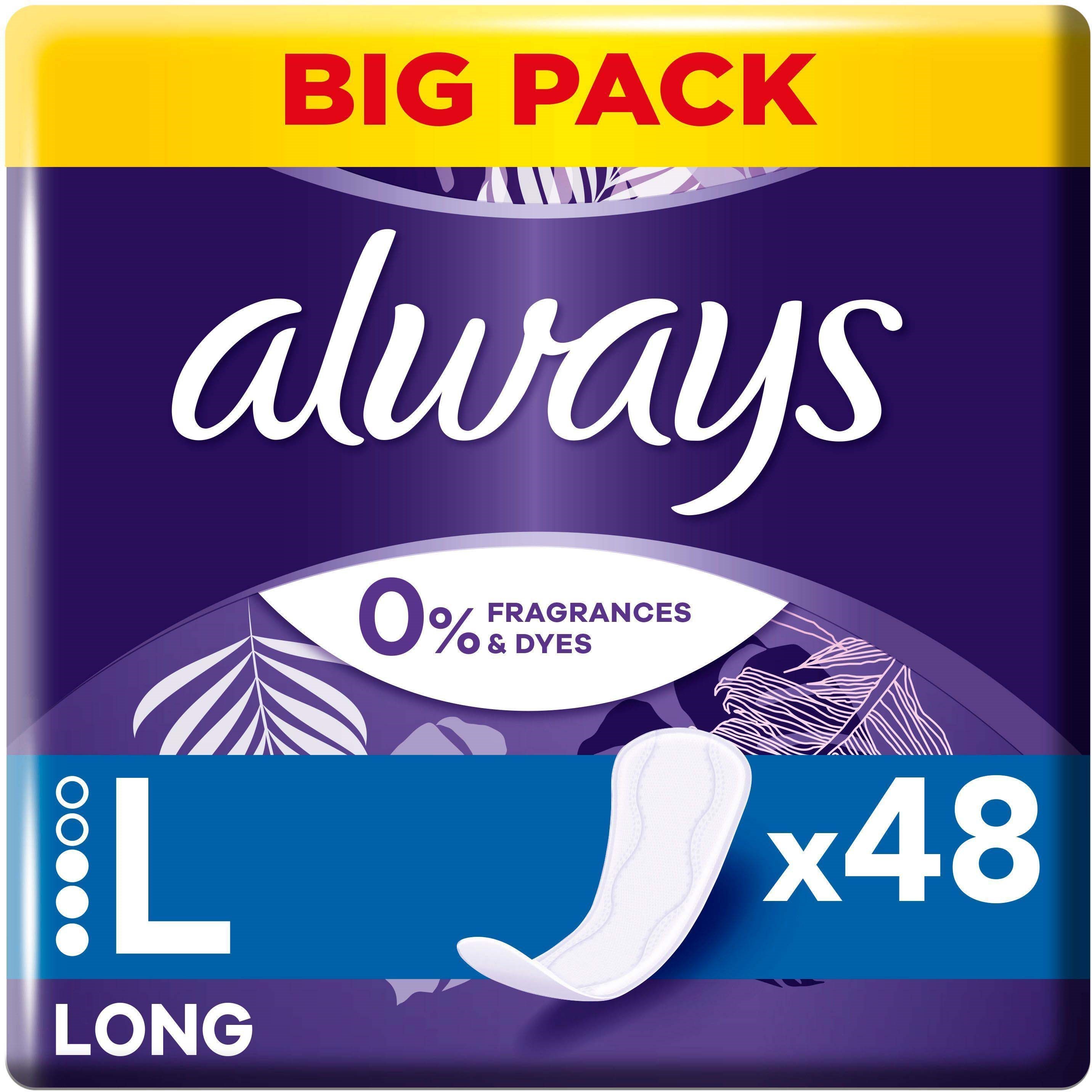 Läs mer om Always Daily Protect Long Panty Liners 0 % Fragrances & Dyes