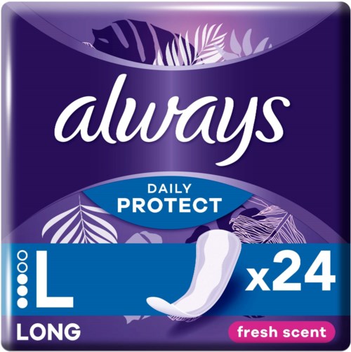 Always Daily Protect Long Panty Liners 24 Count