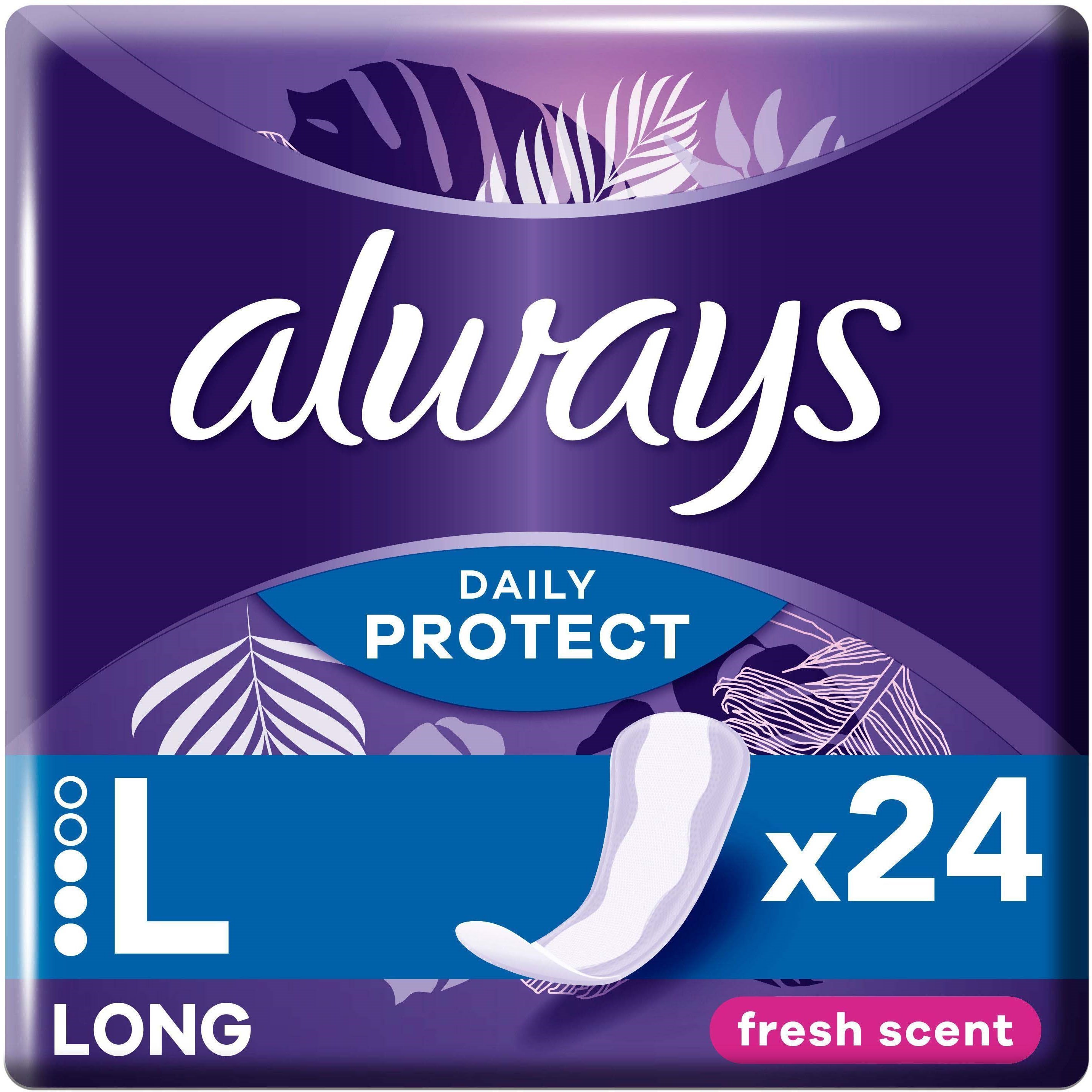 Always Daily Protect Long Panty Liners 24 Count