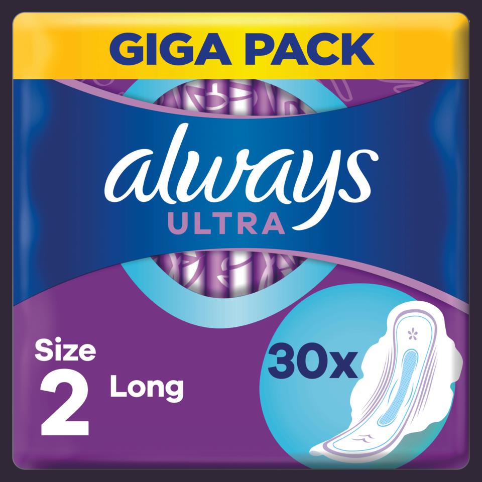 Always Ultra Long (Size 2) with Wings 30 Pads