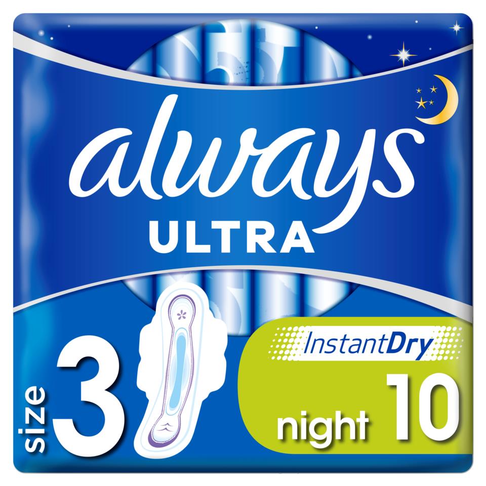 Always Ultra Night Singelpack 10 st