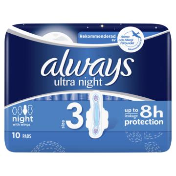 Always Ultra Night Singelpack 10 st