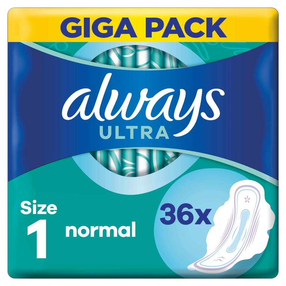 Always Ultra Normal (Size 1) with wings 36 Pads