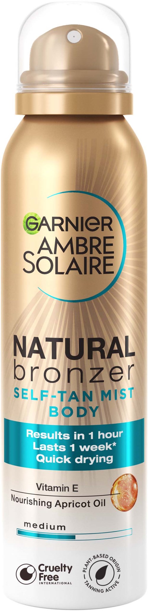 Garnier Ambre Solaire   Natural Bronzer Self-Tan Mist Body for Normal Skin 150 ml