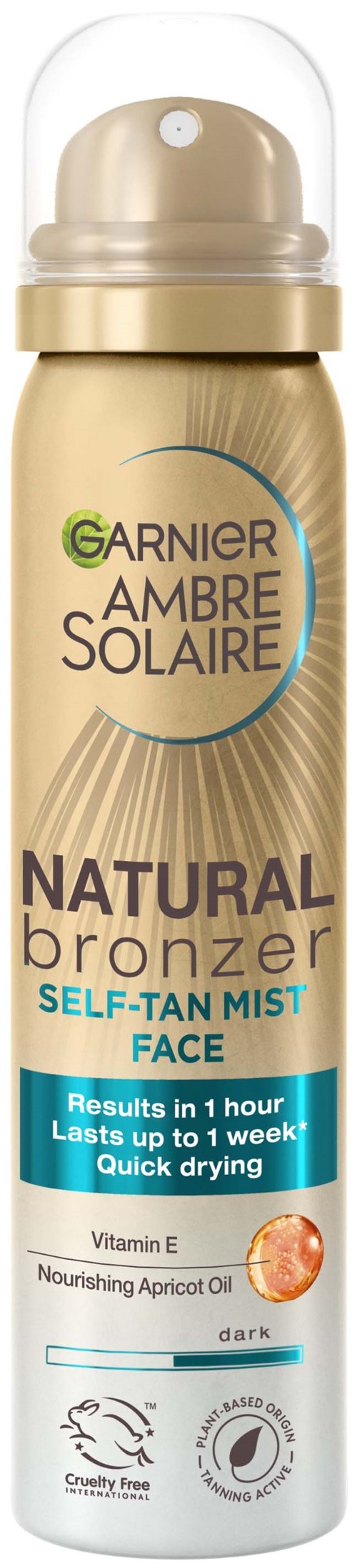 Garnier Ambre Solaire   Natural Bronzer Self-Tan Mist Face for Normal Skin 75 ml