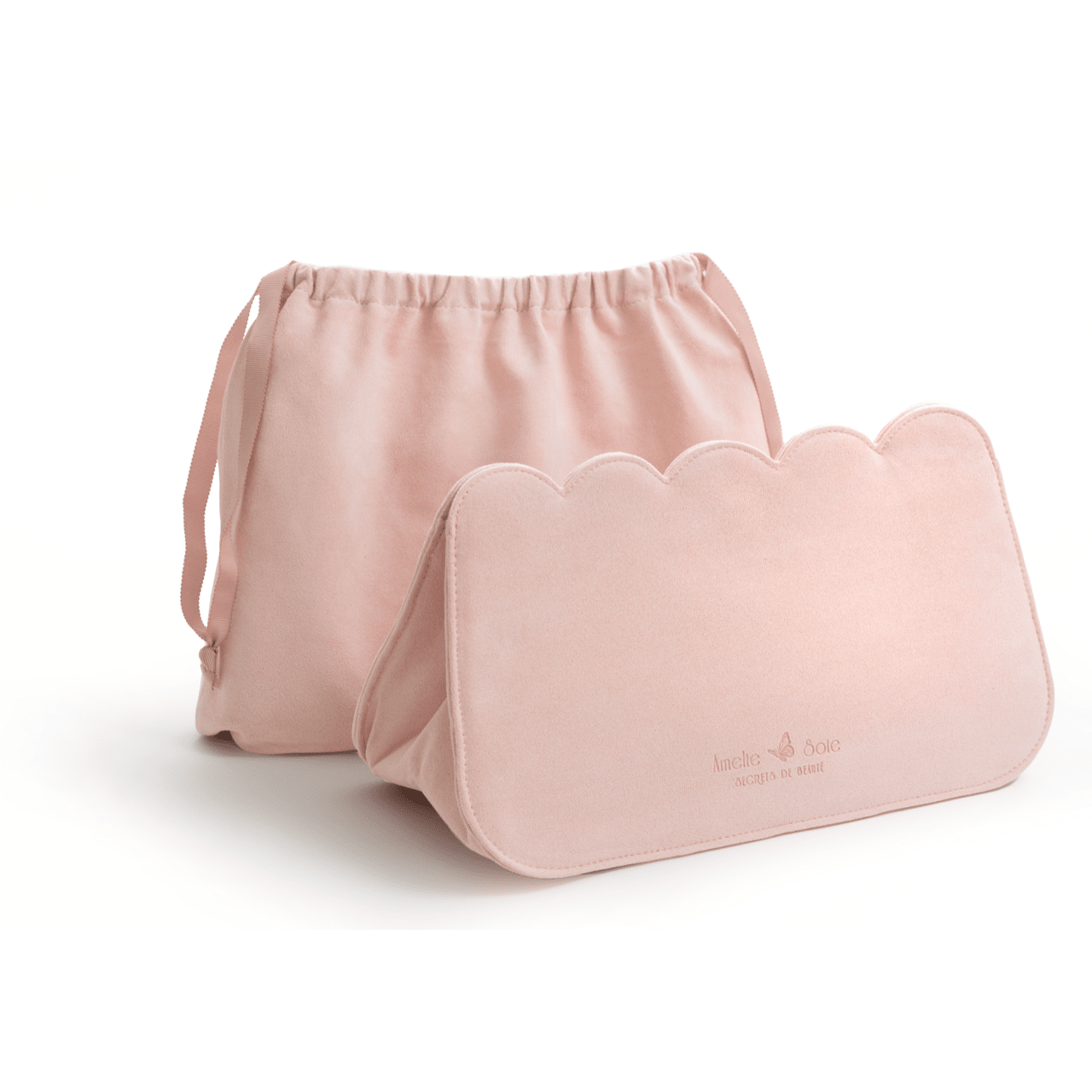 Läs mer om Amelie Soie Secrets de beauté Scallop Collection Grand Vanity Bag Pink