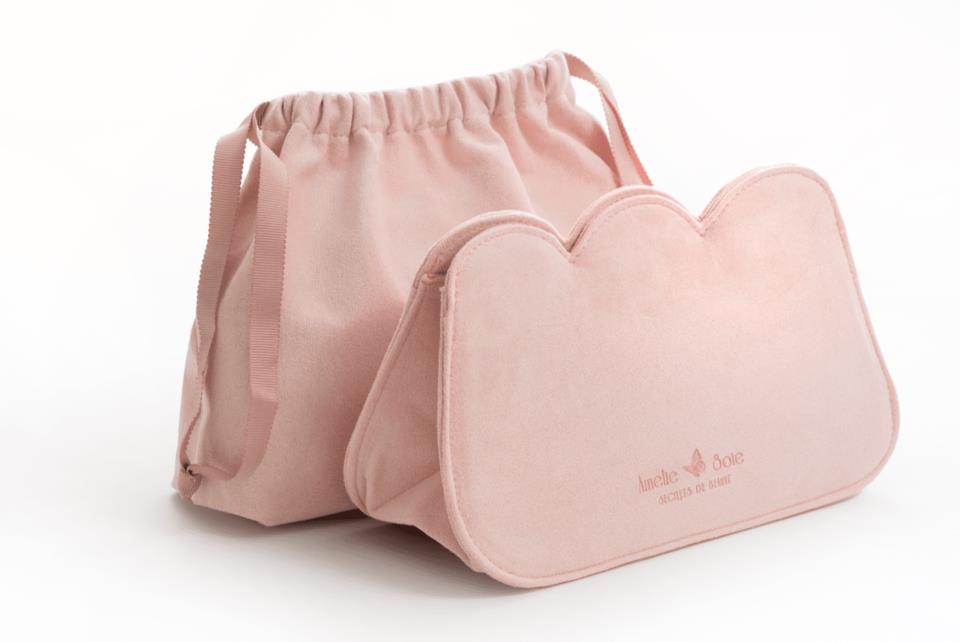 Amelie Soie Petite Vanity Bag Pink + Amelie Soie Beauty Halo Pink 