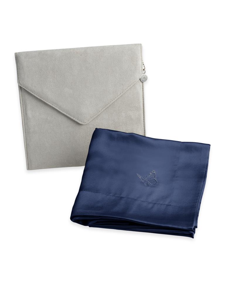 Amelie Soie Premium Collection Silk Pillow Deep Blue