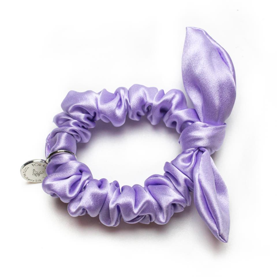 Amelie Soie Premium Collection Collection de Ballerine Silk Bow Violet Posé