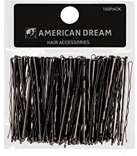 American Dream Hair Grips Pack of 100 Hair Grips Black
