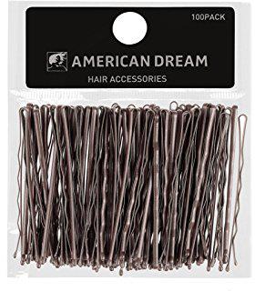 American Dream Hair Grips Pack of 100 Hair Grips Brown